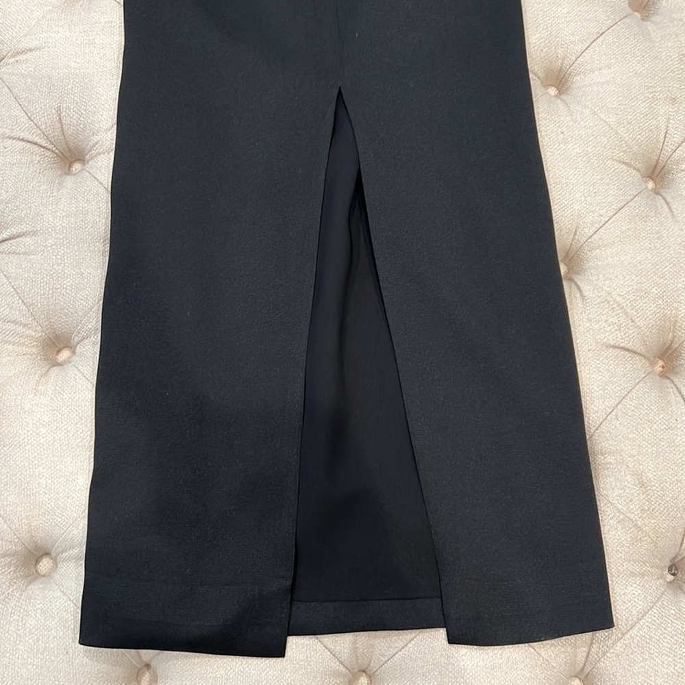 Once worn, ankle length gown - deep v in front with sewn in cups and open back - Picture 3 of 5